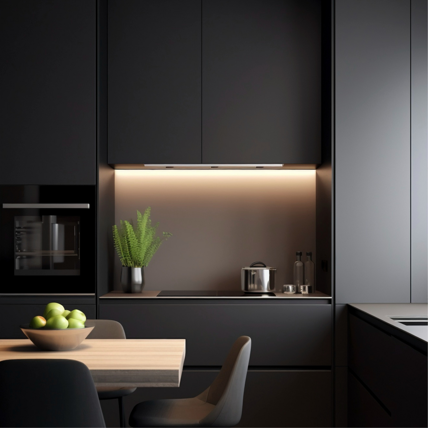 MDF Alassa Alto Brillo Negro Mate