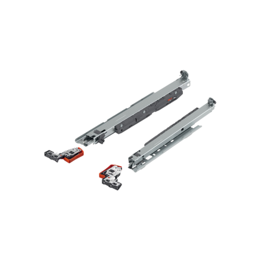 Guía para el suelo, Montaje en el suelo, extensión completa Blum Movento 760 H, capacidad de carga de 40 kg, acero, con acoplamiento de retención, artículo idéntico al predecesor