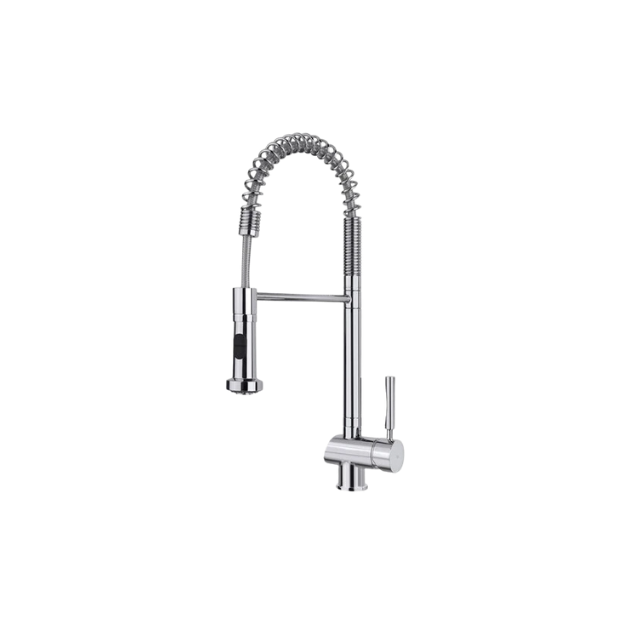 Teka Monomando Cromo Extreme Glow con caño giratorio y flexible