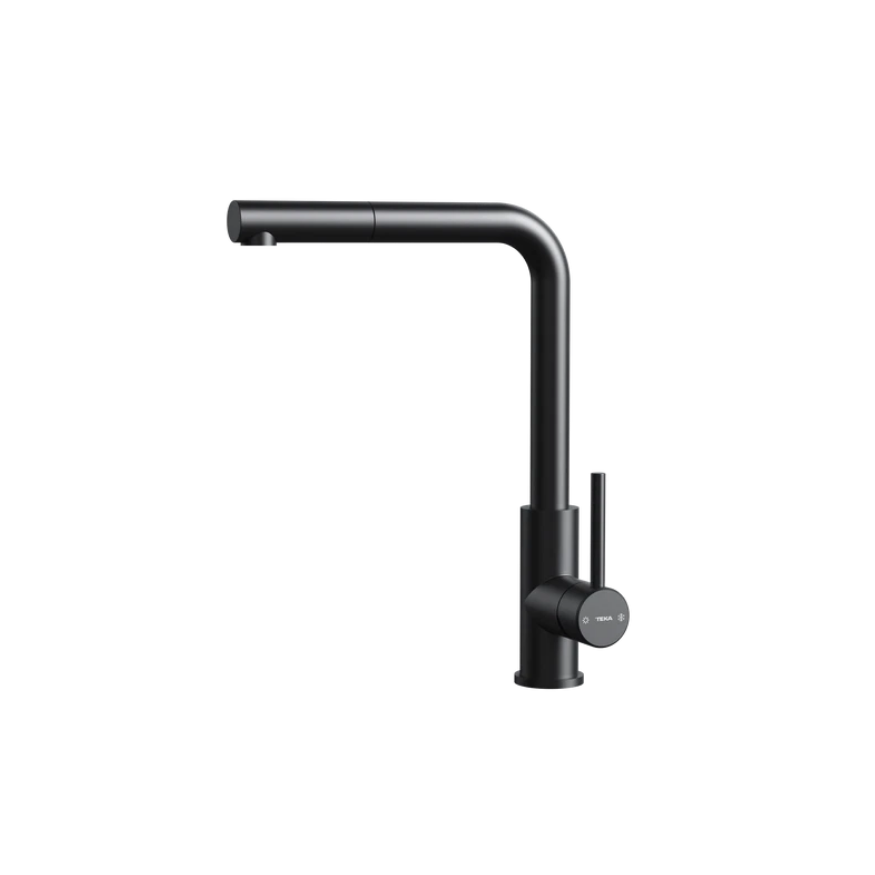 Teka llave Monomando Negro Mate con caño giratorio UNI 9331