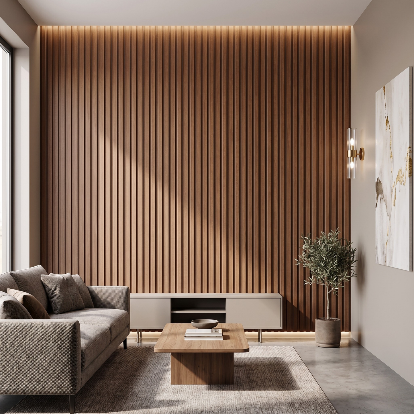 Lambrin MDF Light Walnut - LB-3771
