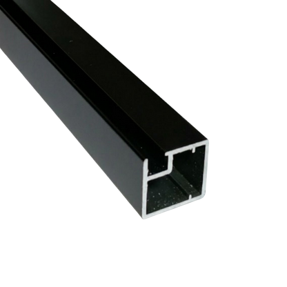 Perfil aluminio 4021 Negro mate 19×20 mm para cristal L=3m E16