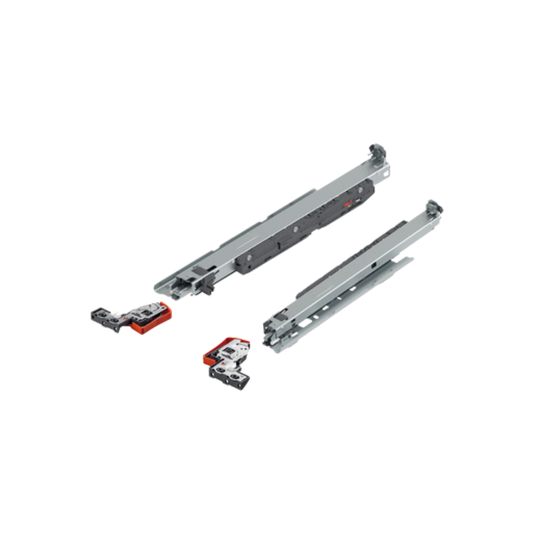 Guía para el suelo, Montaje en el suelo, extensión completa Blum Movento 760 H, capacidad de carga de 40 kg, acero, con acoplamiento de retención, artículo idéntico al predecesor