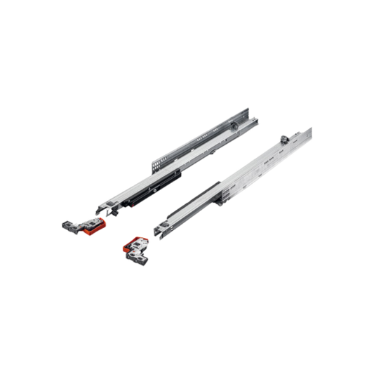 Guía para el suelo, Extensión completa Blum Tandem 560 H, capacidad de carga hasta 30 kg, acero, acoplamiento a presión, artículo idéntico al predecesor