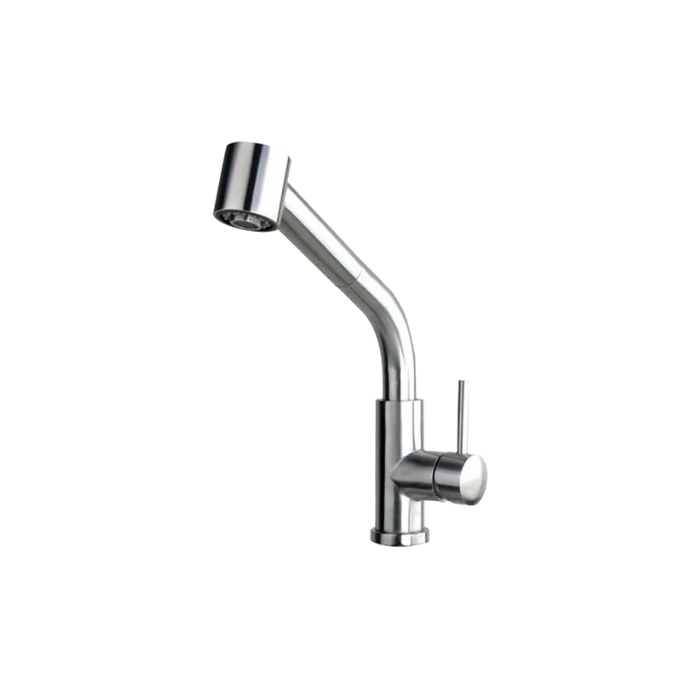 Llave Eclipse Monomando Extraible Acero Inox. Ec-74